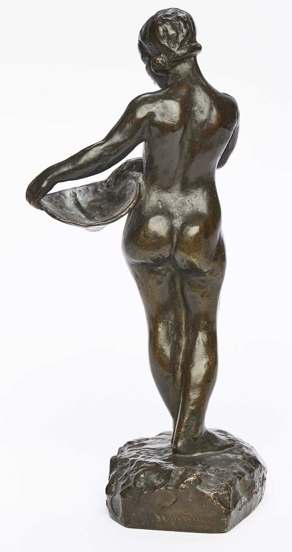 Bronze Charles Octave Lévy: Afrikanerin mit Korb, Ende 19. Jh. - Image 3 of 4