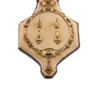 4-tlg. Schmuck-Garnitur, Historismus um 1880