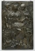 Bronze-Relief Renaissance-Stil, wohl Ende 19. Jh.