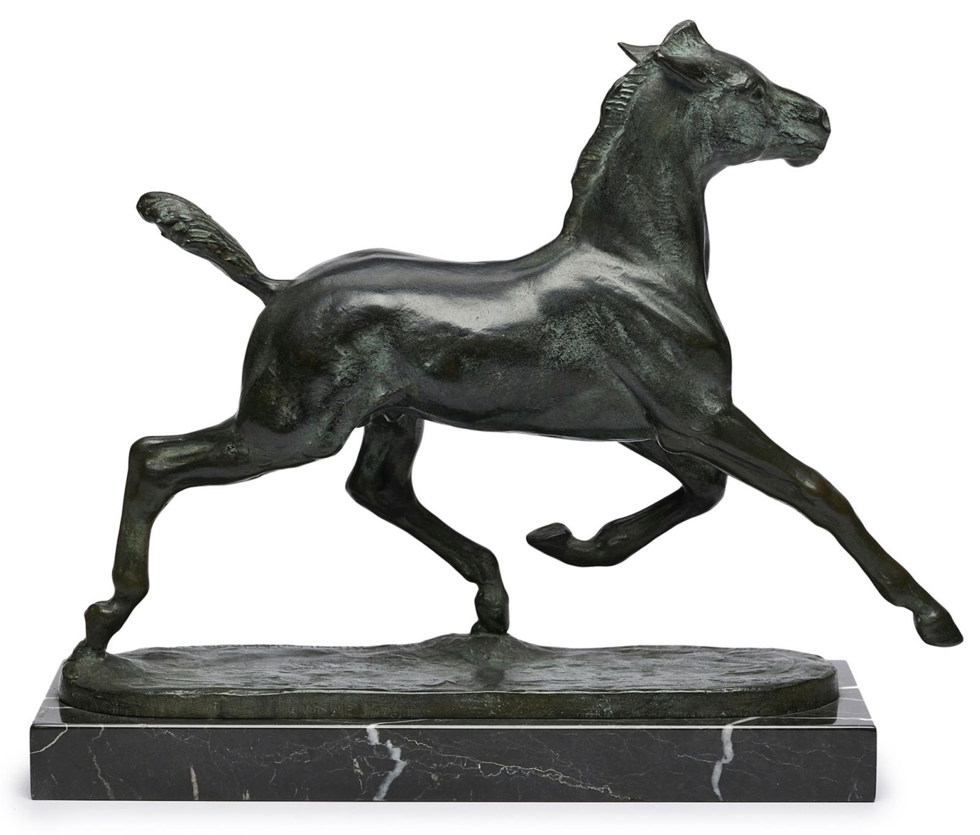 Bronze Albert Hinrich Hussmann: Laufendes Fohlen, wohl um 1930. - Bild 2 aus 2