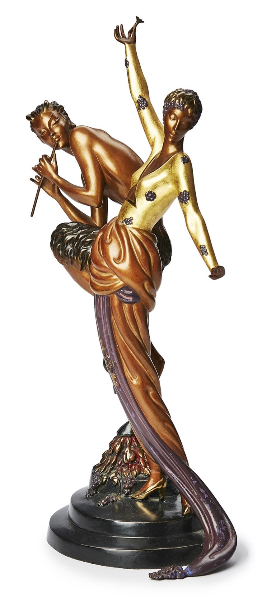 Bronze Erté: "Frau und Satyr", Art Deco-Stil, 1985. - Bild 2 aus 3