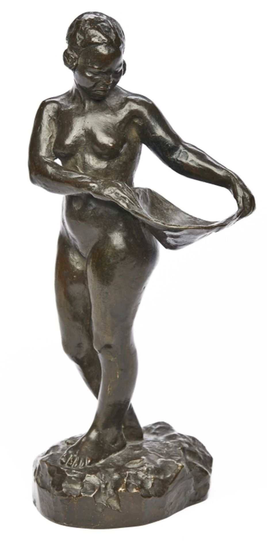 Bronze Charles Octave Lévy: Afrikanerin mit Korb, Ende 19. Jh.