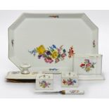 Schreibtisch-Set, Meissen 1969.