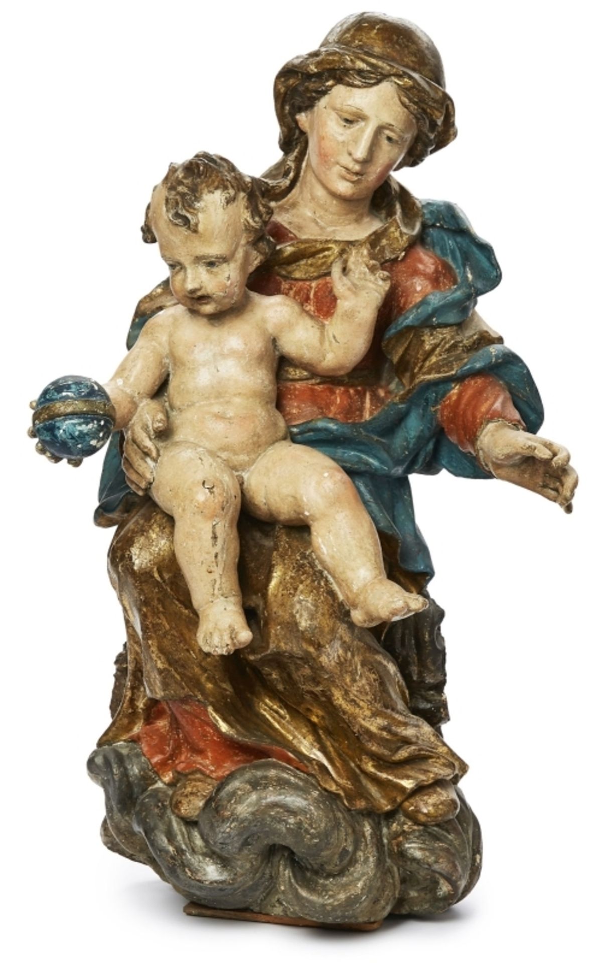 Sitzende Madonna mit Kind, süddt. um 1750