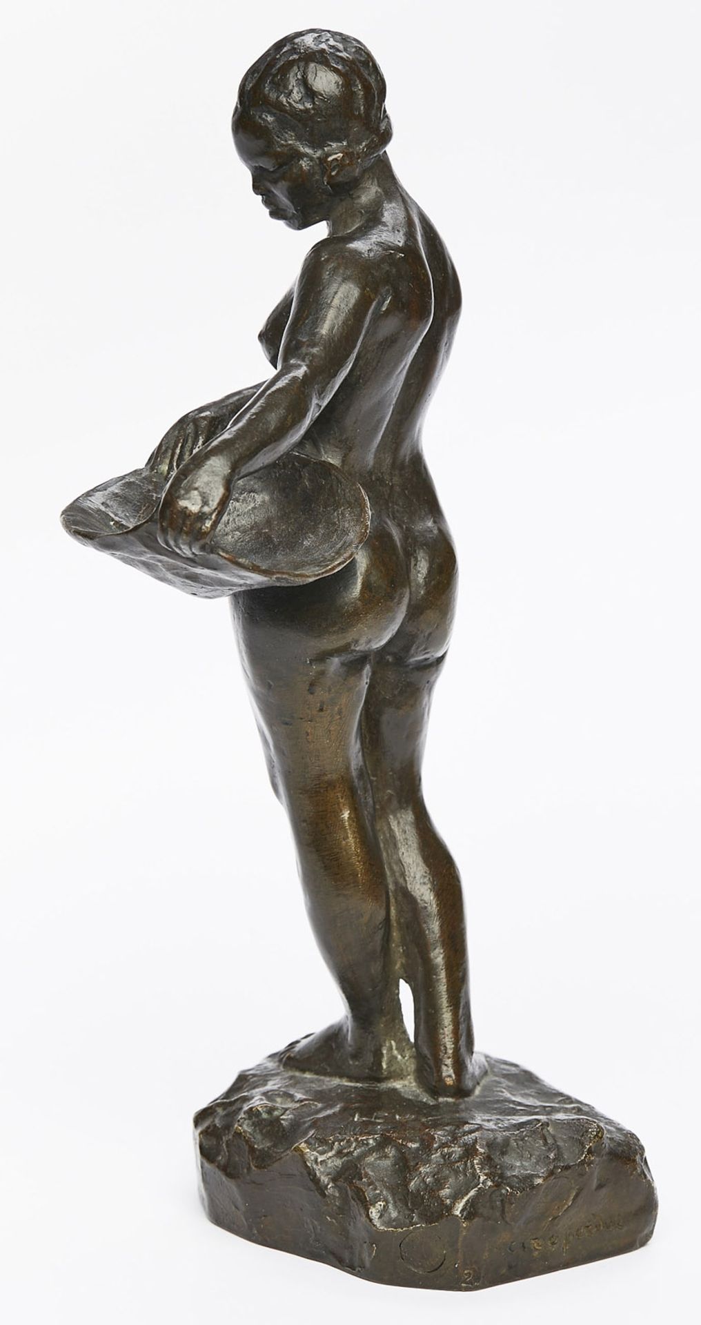 Bronze Charles Octave Lévy: Afrikanerin mit Korb, Ende 19. Jh. - Image 4 of 4