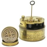 A POCKET SEXTANT BY ELLIOT BROTHERS, Strand London, the circular brass case engraved with the name