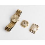 AN 18CT GOLD LADIES WRISTWATCH. Signed Texina, silvered dial in octagonal case, London 1924, a 9CT