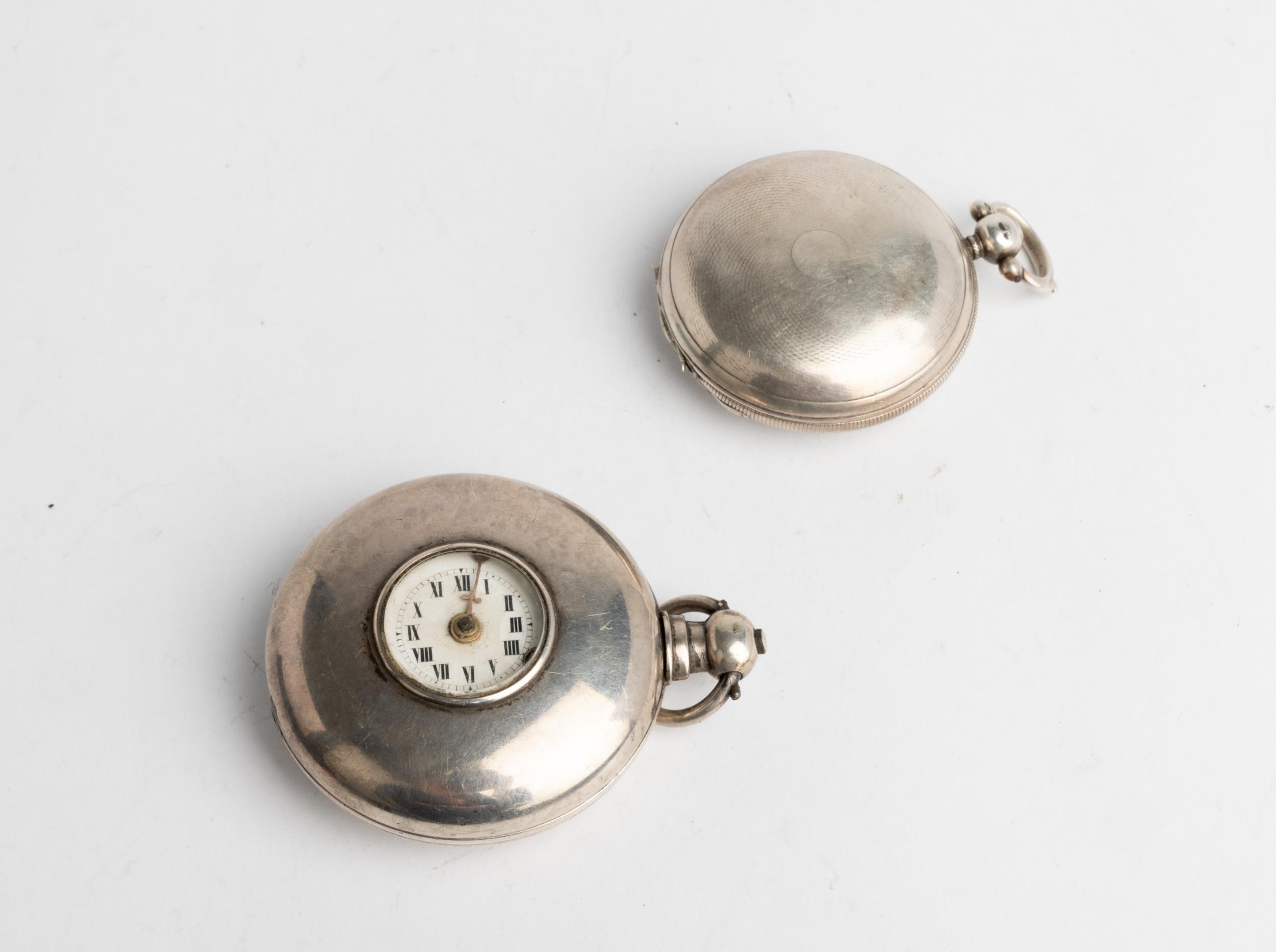 A SILVER HALF HUNTING CASED VERGE WATCH. Signed Jho Warner Junr, Evesham, No 1382, Birmingham, 1816, - Image 3 of 5