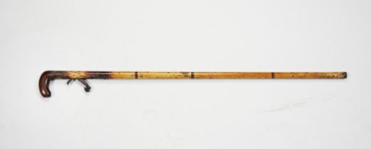 A DAY'S PATENT UNDER HAMMER PERCUSSION WALKING STICK GUN BY P. HUBBARD OF NEW GATE ST., with