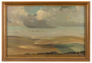 EDWARD LOXTON KNIGHT (1905-1993) LANDSCAPE VIEW oil on canvas, signed lower right 51cm x 77cm