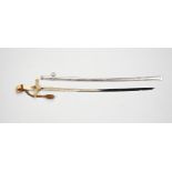 A GOOD SPANISH PRESENTATION SWORD the finely decorated blade with the legend ‘The Mercantile