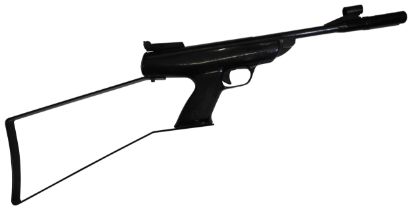 A BSA SCORPION .22 AIR PISTOL with open metal extended stock. 72 cms long. Note: This lot is not for