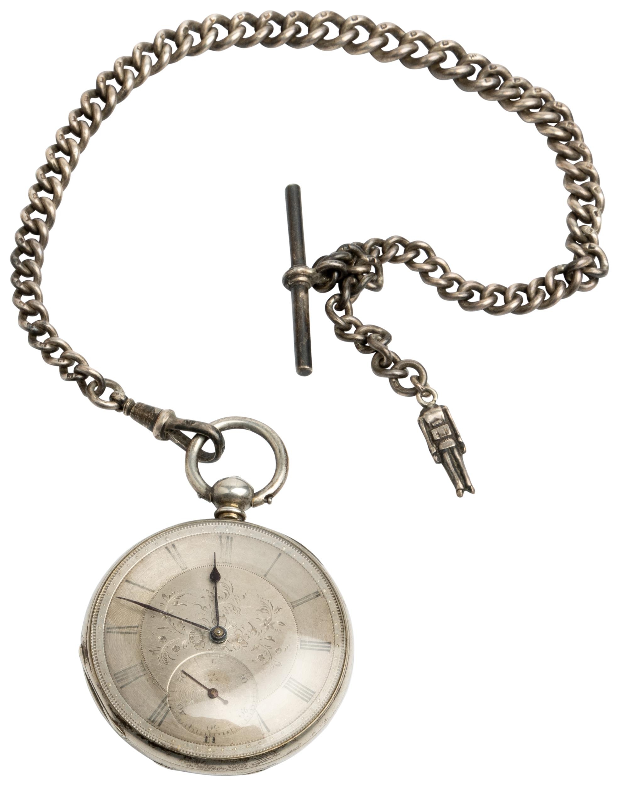 A SWISS SILVER LEVER WATCH signed Gouvernon, Geneve; interesting skeletonised movement; with curb - Image 2 of 4