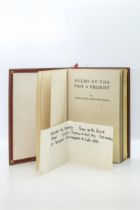 RADCLYƯE-HALL (MARGUERITE) POEMS OF THE PAST & PRESENT, FIRST EDITION, sm.4to, full red calf by