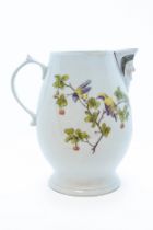 A CHELSEA JUG WITH MASK SPOUT CIRCA 1760 The baluster form jug with mask spout, painted with birds