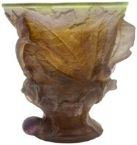 DAUM FRANCE: A PATE DE VERRE VASE Circa 1900