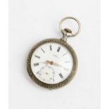 A SWISS KEYLESS LEVER WATCH STATING WORKERS RIGHTS. White enamel dial signed Kay Worcester front