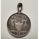 A WORSHIPFUL COMPANY OF DISTILLERS SILVER MEDALLION OF OFFICE BY VAUGHTON & SONS. Birmingham 1956