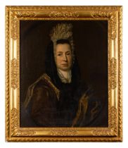 BRITISH SCHOOL (18TH CENTURY) HALF-LENGTH PORTRAIT OF A LADY oil on canvas 77cm x 64cm