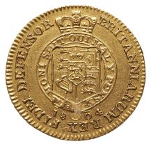 A GEORGE III HALF GUINEA 1804.