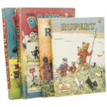 EARLY DANDY, BEANO & 2 RUPERT ANNUALS, 4to pictorial boards, slight wear, together 4 vols, 1950’s