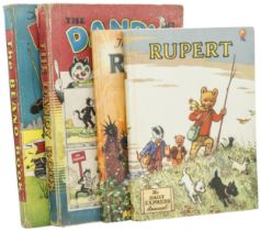 EARLY DANDY, BEANO & 2 RUPERT ANNUALS, 4to pictorial boards, slight wear, together 4 vols, 1950’s