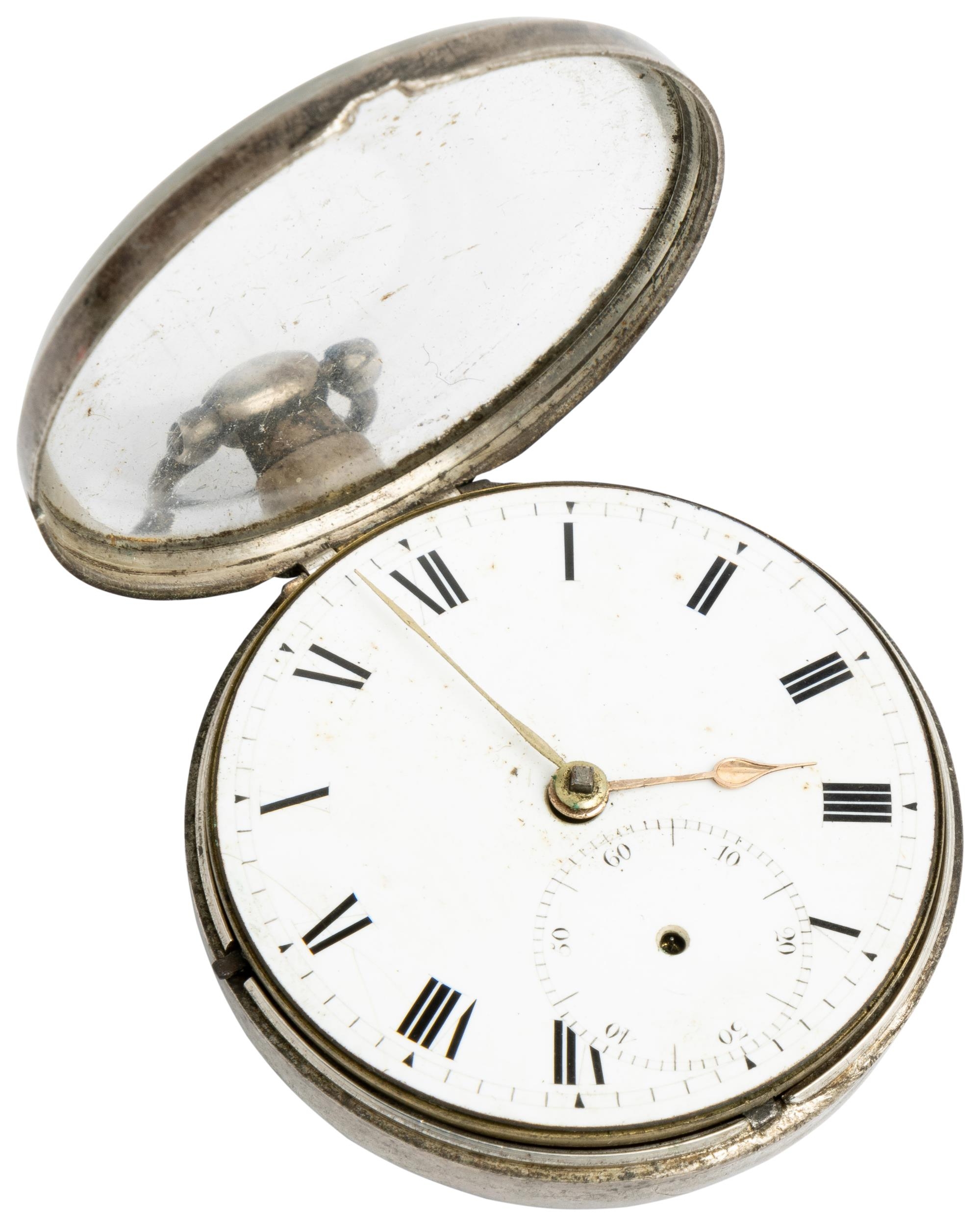 A SILVER RACK LEVER WATCH. Signed Arnold, London, balance cock engraved with Prince of Wales