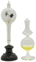 A CROOKES RADIOMETER OR LIGHT MILL, early 20th century, and a glass alcohol ‘boiler’ bulb ‘
