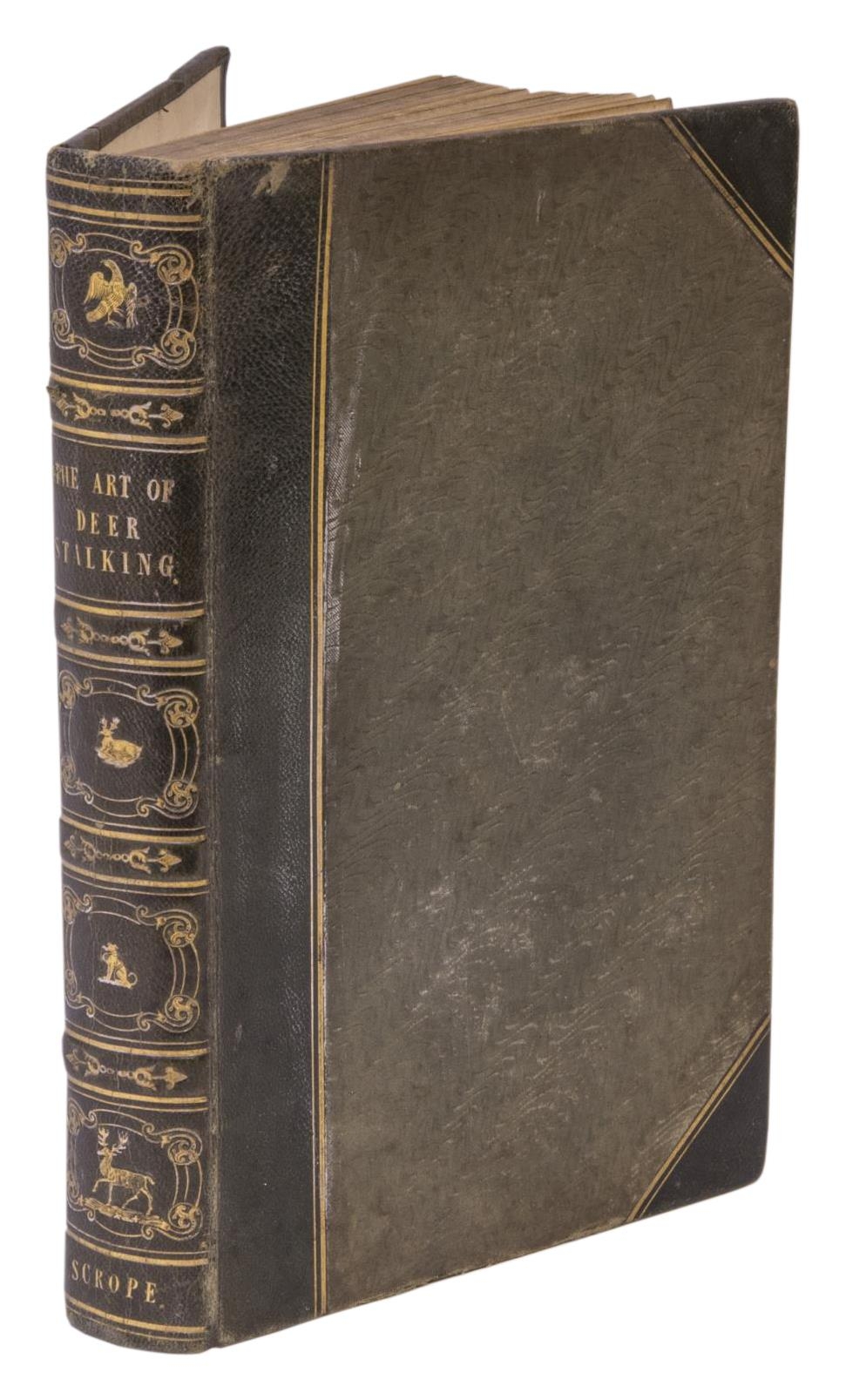 SCROPE (WILLIAM) THE ART OF DEER STALKING, ENGRAVED FRONTIS and title, 10 plates, some foxing, roy.