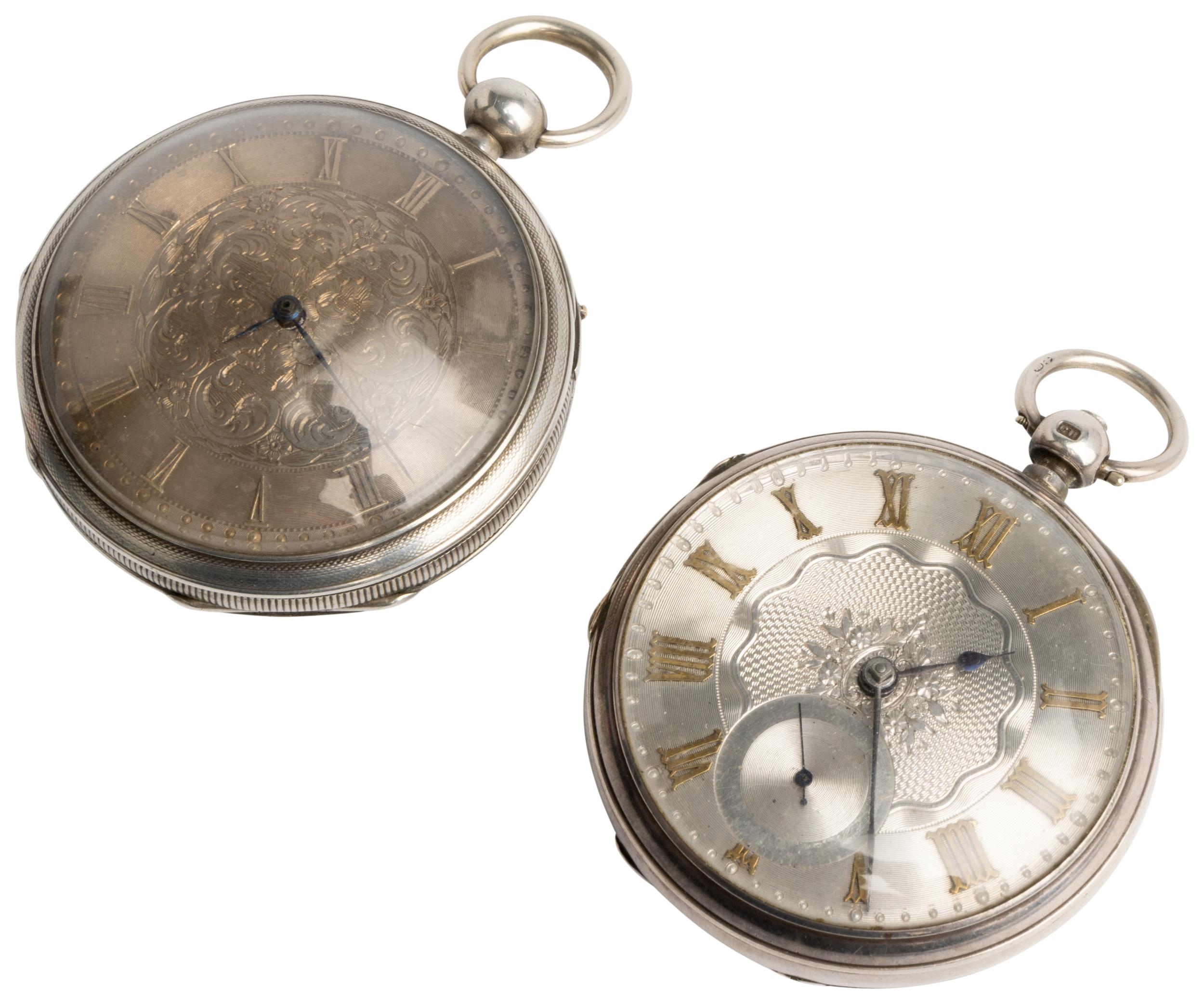 A CONTINENTIAL QUATER REPEATING VERGE WATCH. Unsigned, silver dial in a case engraved with a shooter - Image 3 of 7