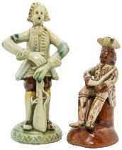 AN ASTBURY WHIELDON TYPE FIGURE OF A SPORTSMAN 18TH CENTURY The standing figure with a gun, together