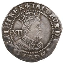 JAMES I SILVER SHILLING OF TWELVE PENCE.