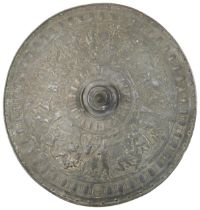 AN ELKINGTON & CO. ELECTROTYPE REPRODUCTION OF A 16TH CENTRY ITALIAN SHIELD WITH ELKINGTON 'VR'