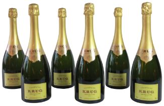 Six Krug Grande Cuvee Bottles