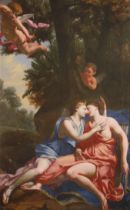 Diane Et Callisto (Italian), Huile Sur Toile - Oil on canvas - (1680), (canvas: H: 198cm, W:
