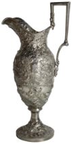 A superb American silver ewer decorated with pagodas foliage and Architecture. Weight: 1,444