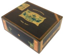 An Elie Blue Cigar Humidor (L: 30 x W: 25cm)