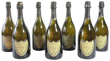 Seven Dom Perignon 2004 Vintage Champagne Bottles
