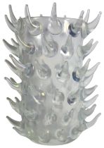 A large Iridescent Italian cactus vase by Camozzo, (H:43cm, 22cm Diameter)