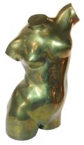 A French bronze bust of a female torso (H: 61cm, W: 33cm)