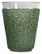 A superb Saint Tropez frosted glass vase, signed by Rene Lalique - Circa 1937, (H: 18cm, 14cm