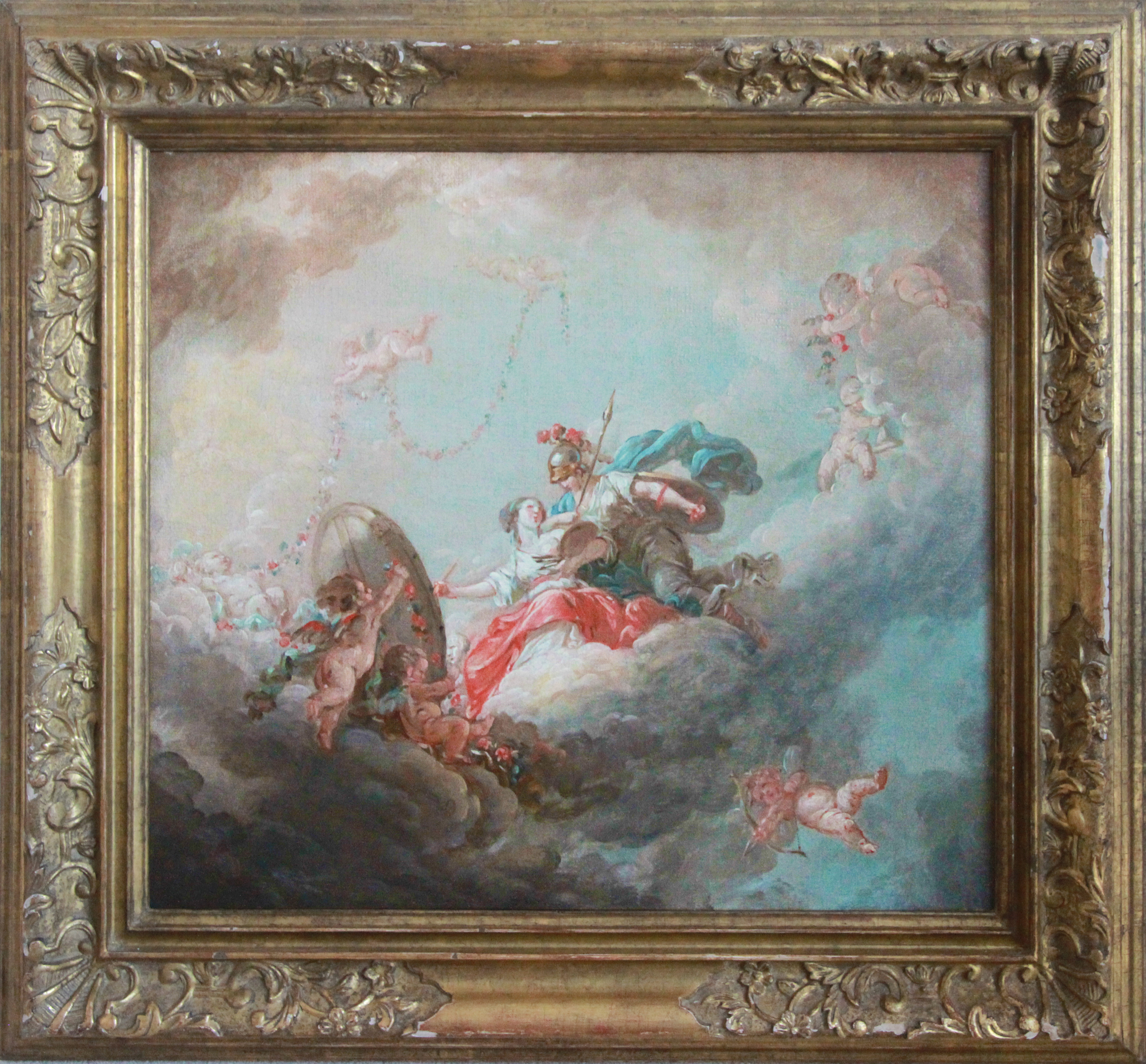 Antoine Francois Callet (1741-1823) (Paris), Minerva Inspiriet Die Malkunst, Oil on Canvas, (canvas: