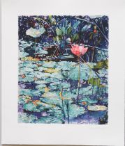 JOSEPH RAFFAEL (1933-2021) 'BALI POND' (2003) ARTIST'S PROOF COLOUR LITHOGRAPH, signed, titled and