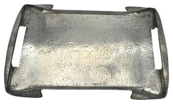 A PEWTER TRAY BY ARCHIBALD KNOX FOR LIBERTY, marked 'English Pewter Made by Liberty and Co' 0376. 50