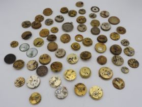 A QUANTITY OF WATCH MOVEMENTS (qty) As found. Provenance: from the Private Collection of the Late '