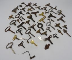 A QUANTITY OF CLOCK KEYS. (qty) Provenance: from the Private Collection of the Late 'Great' George