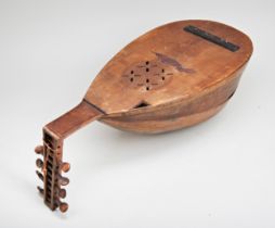 A SHORT SCALE 19TH CENTURY RENAISSANCE LUTE IN NEED OF RESTORATION. Provenance: from the Private