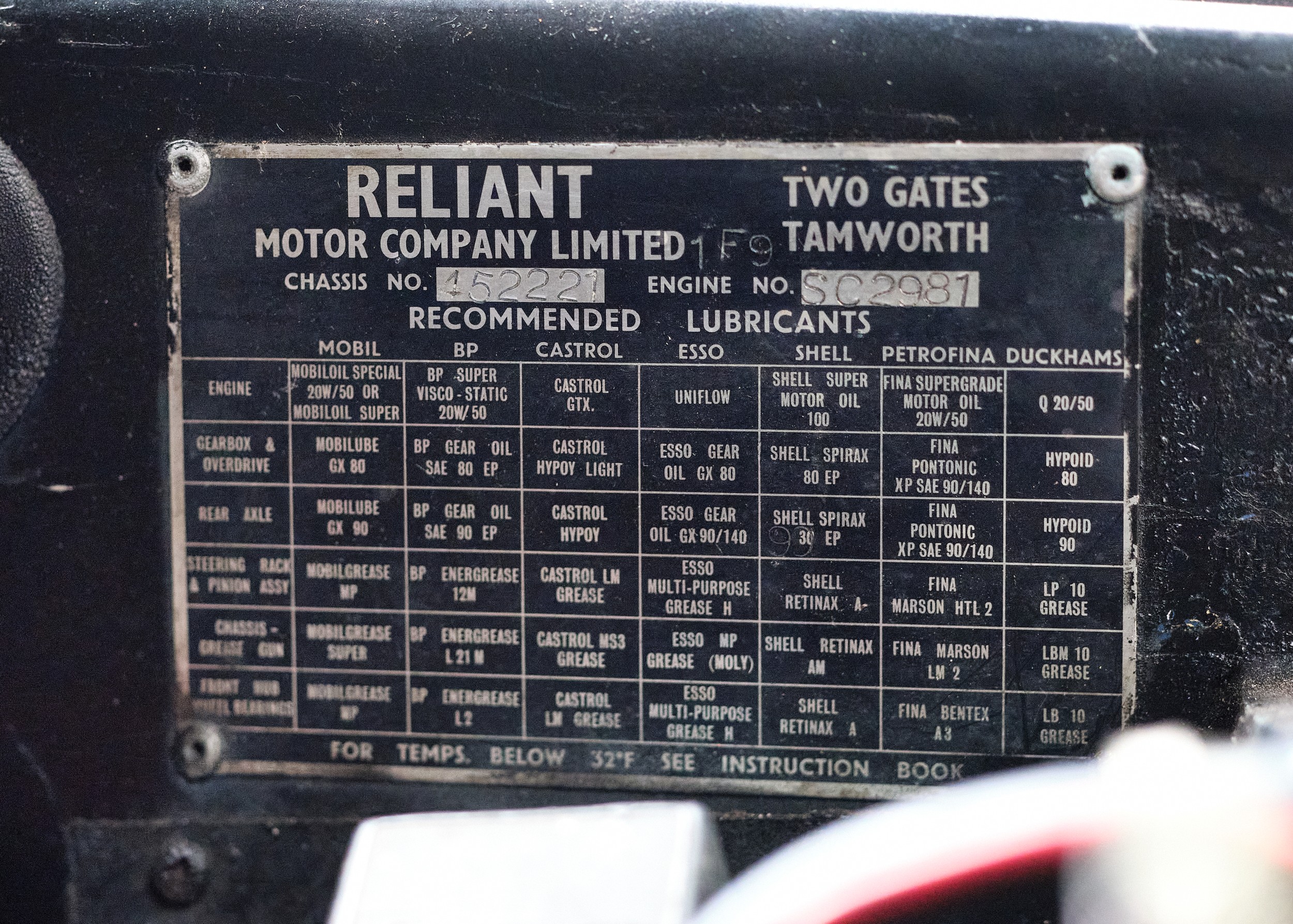 1971 RELIANT SCIMITAR GTE CONVERTIBLE Registration Number: TBA Chassis Number: 452221 Recorded - Image 47 of 47