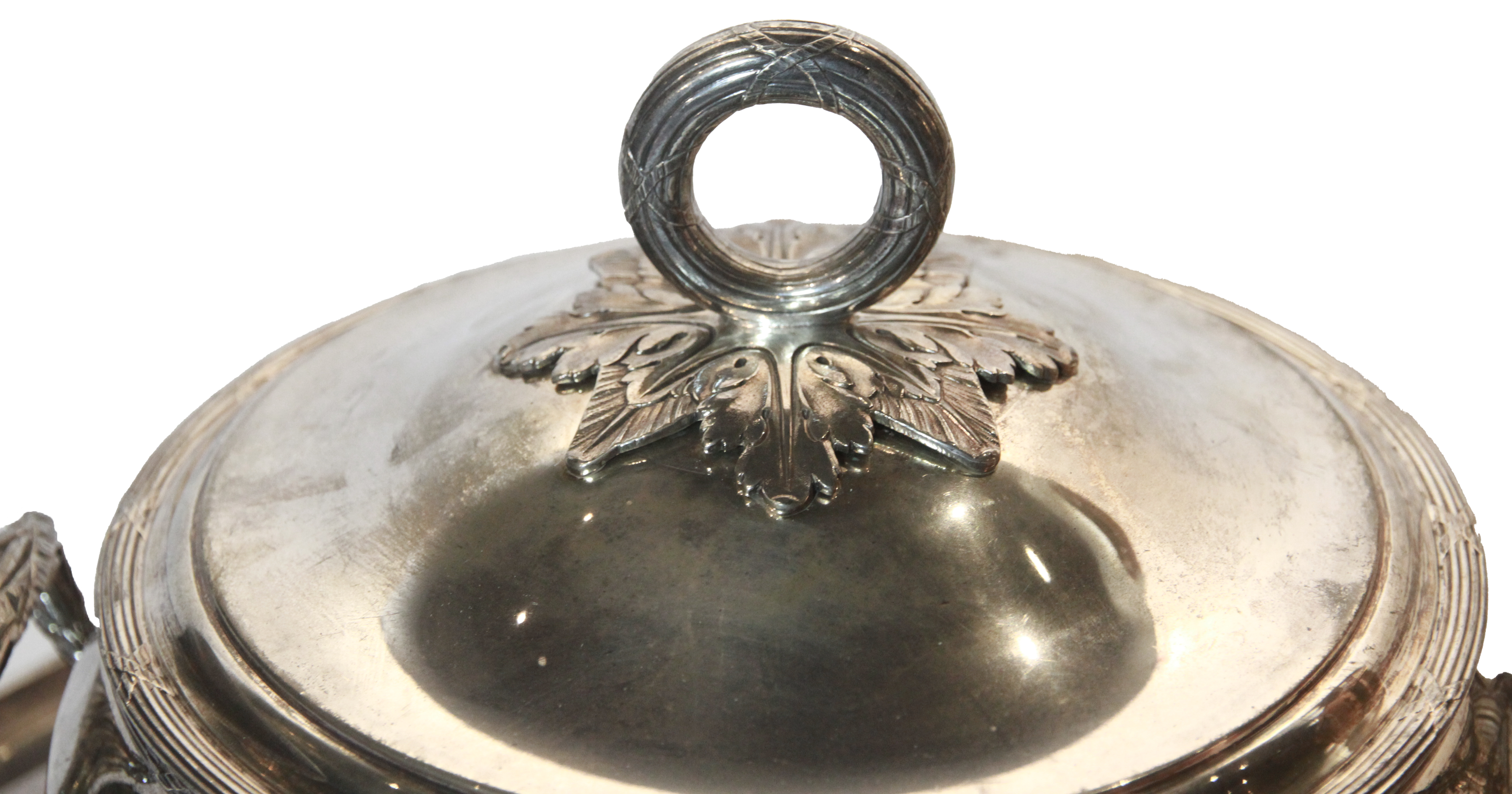 A French 19th century silver lidded tureen saucer, Paris, PROVENANCE: Property of a Gentleman - Image 2 of 5