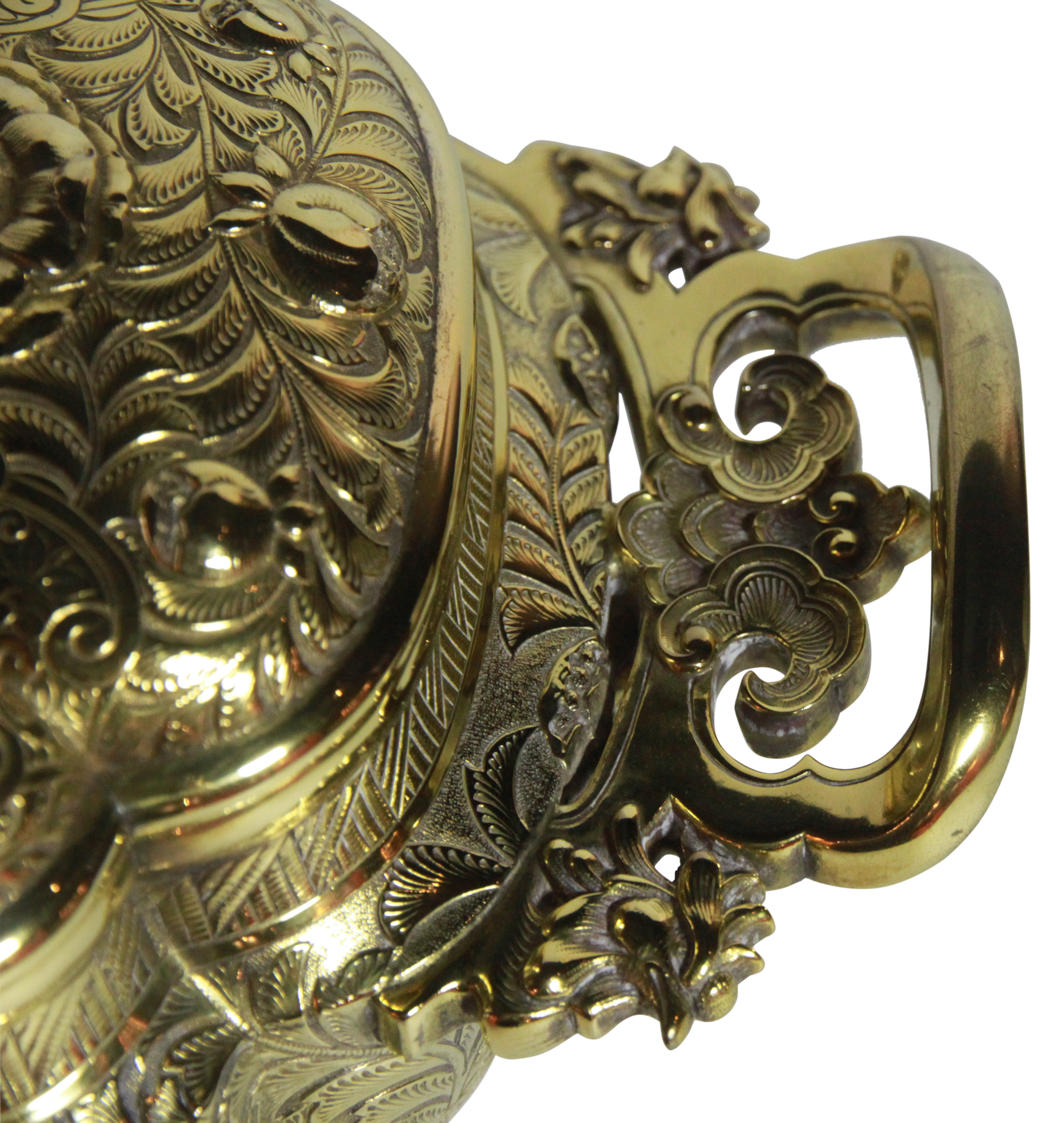 A superb American silver gilt tureen & cover decorated in the Chinese Chippendale taste amongst - Image 5 of 6